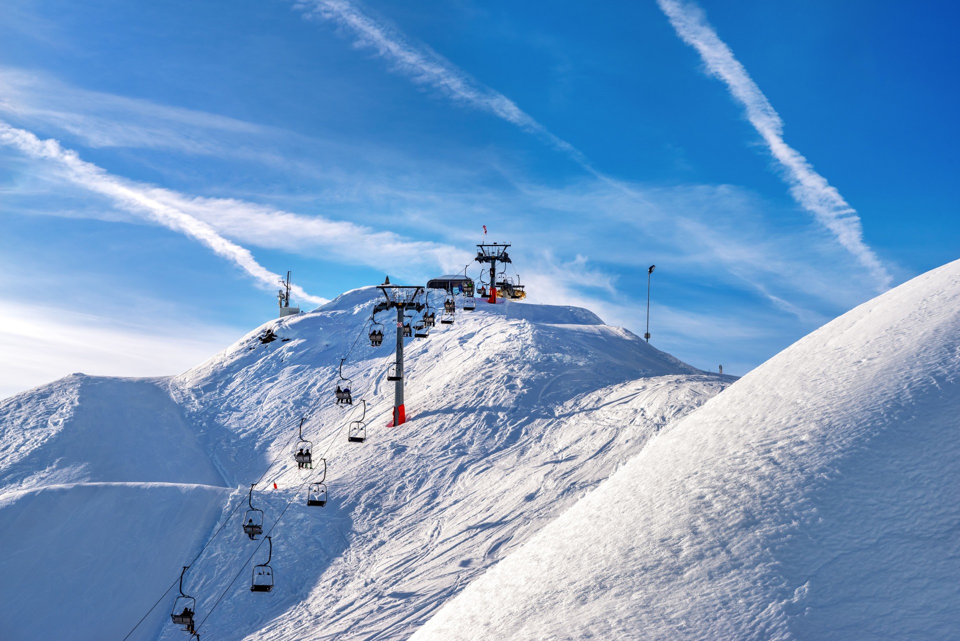 Nordkette ski area on a sunny day, Innsbruck,Tirol, Austria